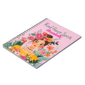 Confident and Spirited Boho Girl Notebook ノートブック (左側)