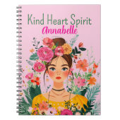Confident and Spirited Boho Girl Notebook ノートブック (正面)