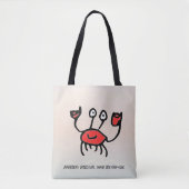 Confident Crab – Shoulder Tote Bag トートバッグ (正面)