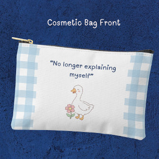 Confident Goose Gingham Print Cut Sew Bag アクセサリーポーチ