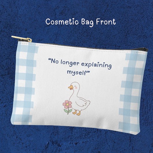 Confident Goose Gingham Print Cut Sew Bag アクセサリーポーチ