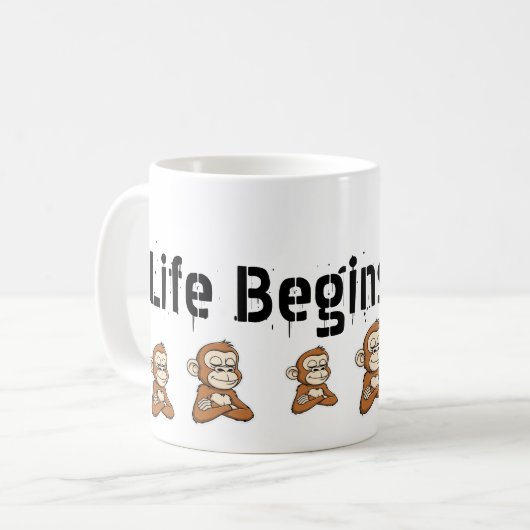 Confident Monkey  Classic Mug, 11 oz コーヒーマグカップ (正面左)