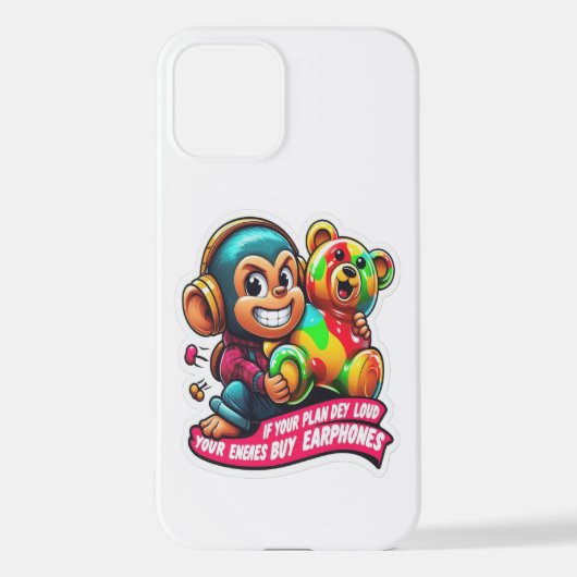 Confident Monkey – Simple Lifestyle Phone Case iPhoneケース (裏面)