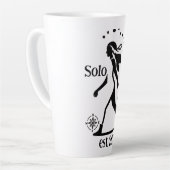 Confident Solo Traveler Statement  カフェラテマグ (左アングル)