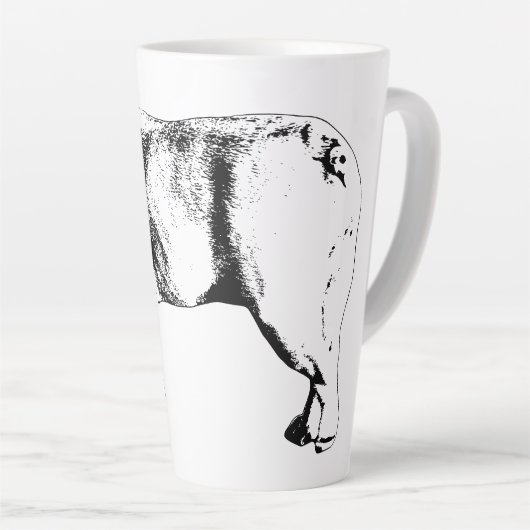 Confident Stride, Morning Calm カフェラテマグ (右アングル)