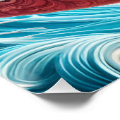 Confident Surfer Girl Walking Beach Waves Art ポスター (コーナー)