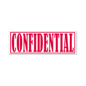 Confidential Business Office Framedシンプル Word セルフインキングスタンプ (デザイン)