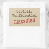 Confidential Stickers 長方形シール (バッグ)