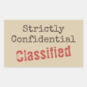 Confidential Stickers 長方形シール (正面)