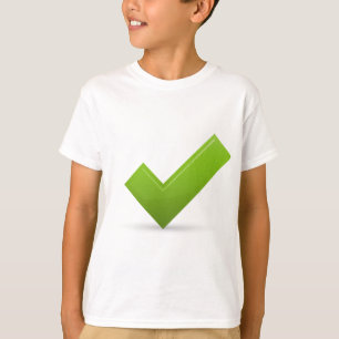 confirm-679245緑のチェックマークが正しいシンボルログ tシャツ