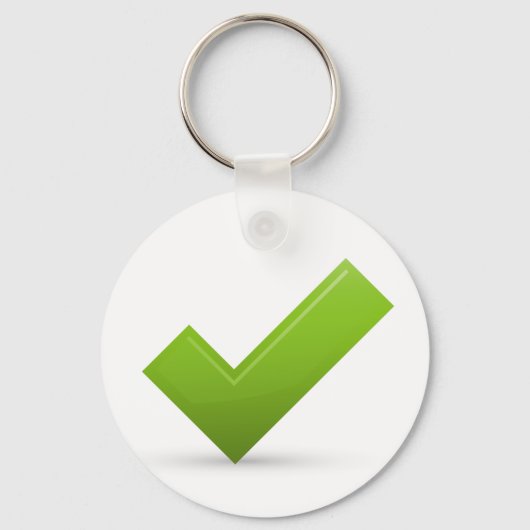 confirm-679245 GREENチェックマーク正しいシンボルログ キーホルダー (正面)