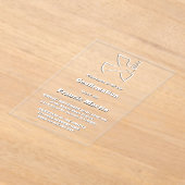 Confirmation Acrylic Invitations アクリル招待状 (レイダウン)