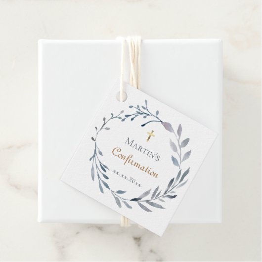 Confirmation blue wreath  フェイバータグ (インサイチュ)