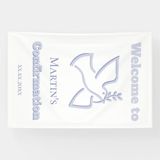 Confirmation boy welcome 横断幕 (横)