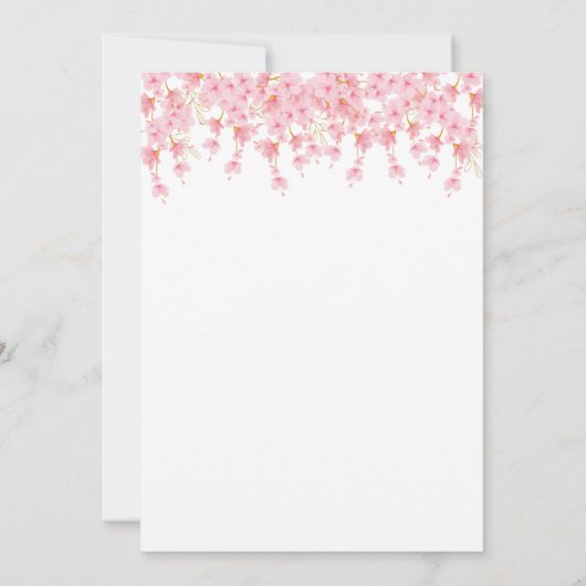 Confirmation Cherry Blossom floral Invitation 招待状 (裏面)