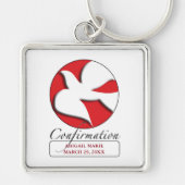 Confirmation, Dove, Custom Square Gift Items キーホルダー (正面)