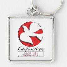 Confirmation, Dove, Custom Square Gift Items