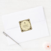 Confirmation Elegant Vintage Antique Parchment スクエアシール (封筒)