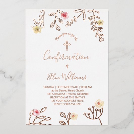 Confirmation Foil Invitation 箔招待状 (正面)