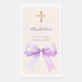 Confirmation lavender bow ivory cross girl (正面)