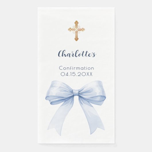 Confirmation light blue bow cross (正面)