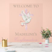 Confirmation pink cross アクリルサイン (ウェディング)