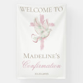 Confirmation pink cross 横断幕 (縦)