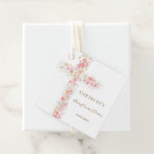 Confirmation pink flowers cross フェイバータグ (インサイチュ)
