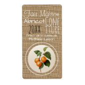 Confiture Abricot faite maisonエチケットVerticale ラベル (正面)