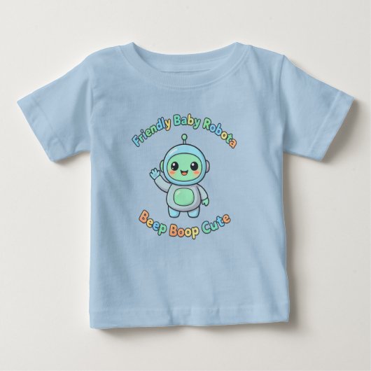 Confortable Cotton Robot ベビーTシャツ (正面)