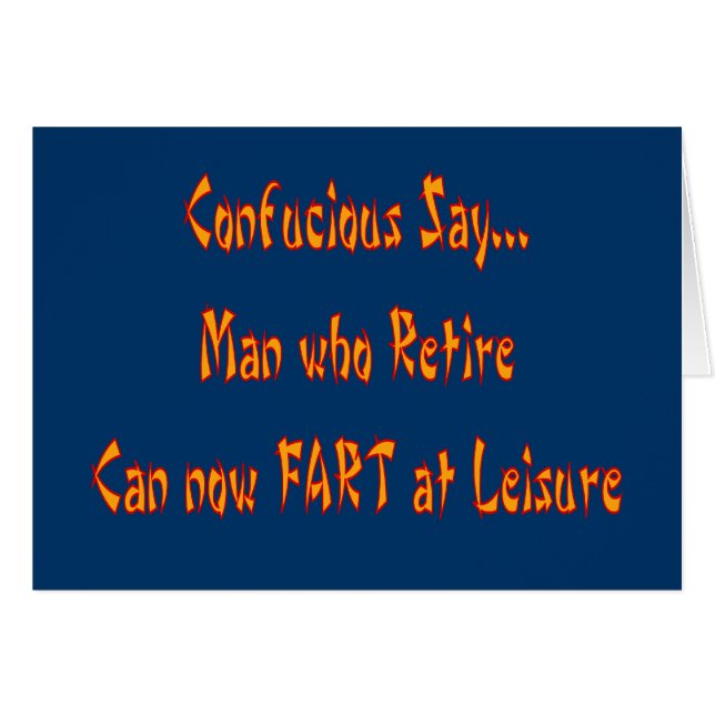Confuciousは言います"暇をみて屁"を (正面横)