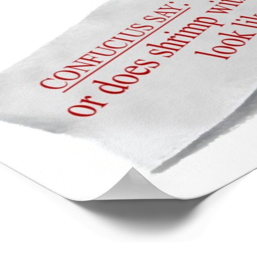 Confucius Say Fortune Cookie poster ポスター (角)