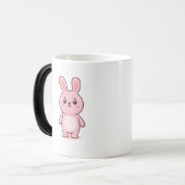 Confused Bunny Minimal Kawaii Style モーフィングマグカップ (正面左)