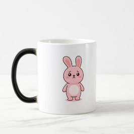 Confused Bunny Minimal Kawaii Style モーフィングマグカップ