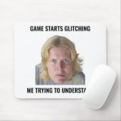 Confused Gamer Glitch Meme Mouse Pad マウスパッド (マウス)