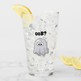 Confused Ghost Says "Oob?" Funny Halloween Cartoon タンブラーグラス