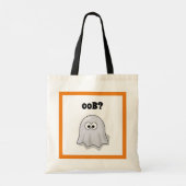 Confused Ghost Says "Oob?" Funny Halloween Cartoon トートバッグ (裏面)
