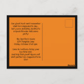 Confused Ghost Says "Oob?" Funny Halloween Cartoon ポストカード (裏面)