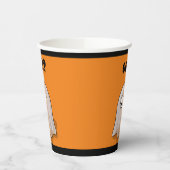 Confused Ghost Says "Oob?" Funny Halloween Cartoon 紙コップ (左)