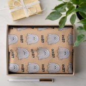 Confused Ghost Says "Oob?" Funny Halloween Cartoon 薄葉紙 (ギフト)