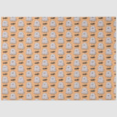 Confused Ghost Says "Oob?" Funny Halloween Cartoon 薄葉紙 (正面)