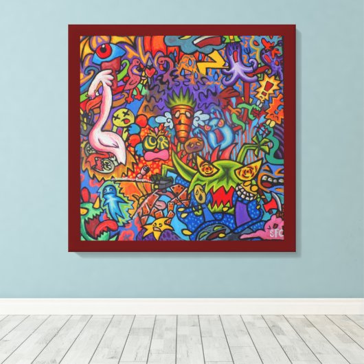 Confusion By Squid Fear City (2.5) キャンバスプリント (インサイチュ (ウッドフロア))