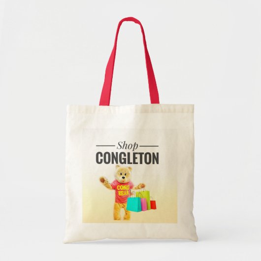 Cong Bearで地元のお店をサポート トートバッグ (正面)