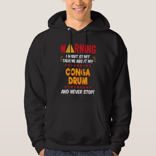 Conga Drummer Drumming Joke Graphic パーカ (正面)