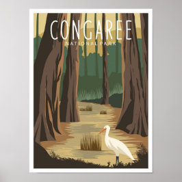 Congaree National Park South Carolina Illustration ポスター