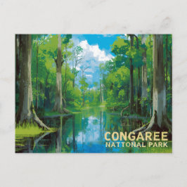 Congaree National Park Swamp Art ポストカード