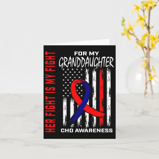 Congenital Heart Defect Chd Awareness Granddaughte カード (黄色い花)