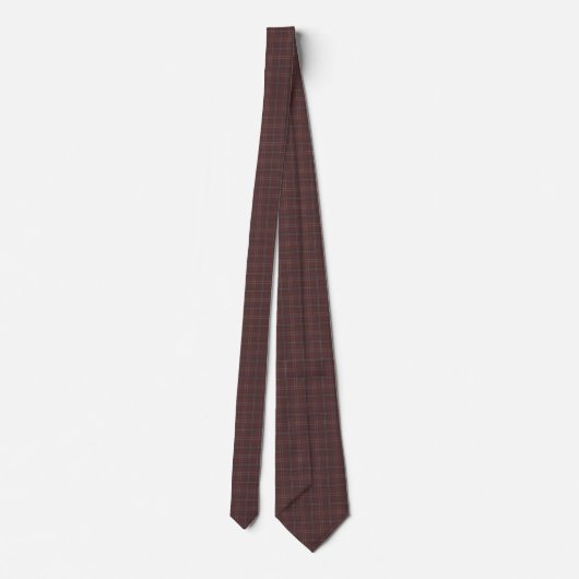 Congo Brown and Spicy Mix Plaid Neck Tie ネクタイ (裏面)