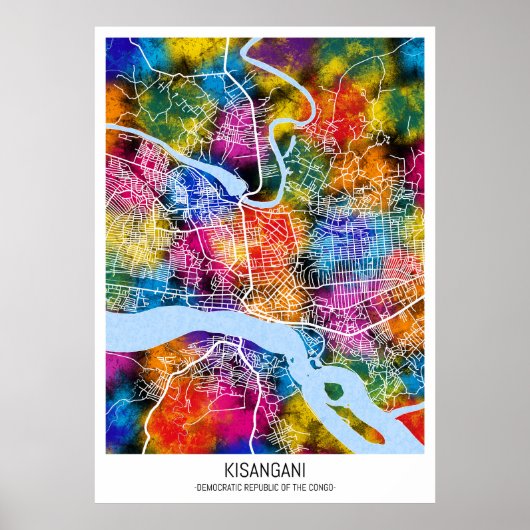  Congo City Map ポスター (正面)