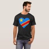 Congo Flag Heart Congo Love Congo 1 Tシャツ (正面フル)